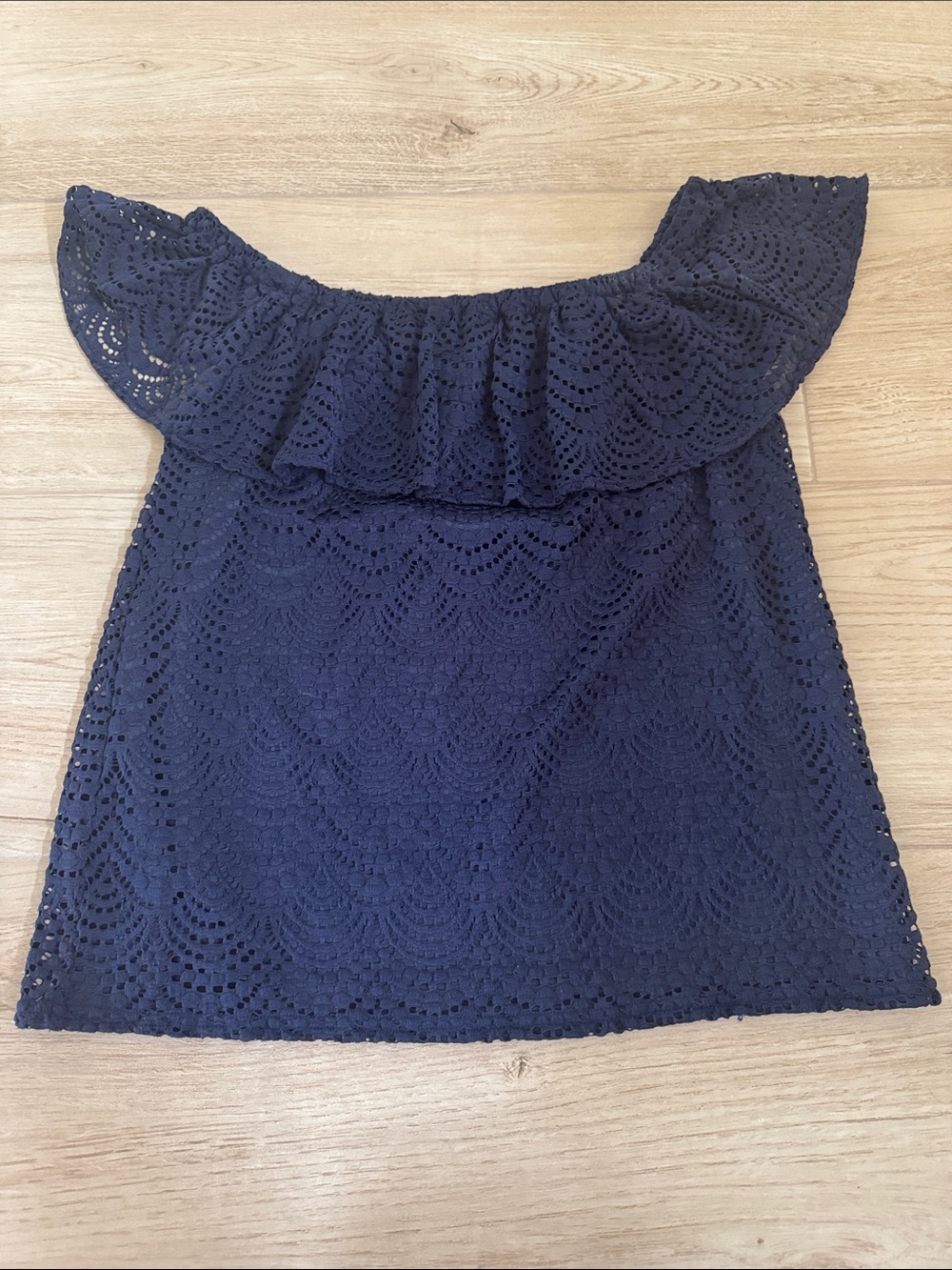 Lilly Pulitzer La Fortuna Lace Top in Navy Small